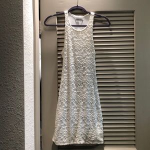 White lace mini dress